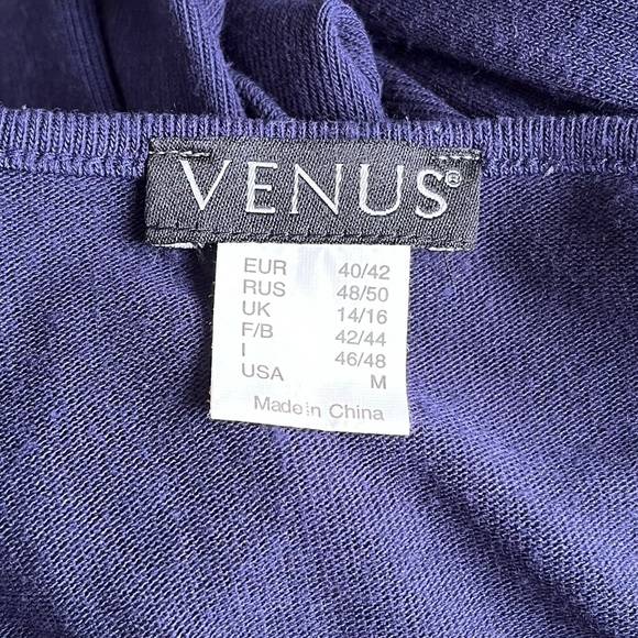 •Venus• Navy Blue Tie Detail Lightweight Cardigan - Size Medium - Picture 2 of 8